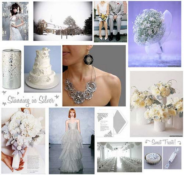 Цветовая палитра свадеб 2015: холодный серый
