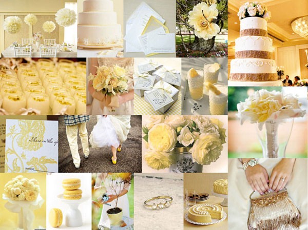 Цветовая палитра свадеб 2015: бежево-желтый