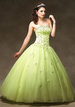 зеленое свадебное платье