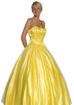 желтое свадебное платье 