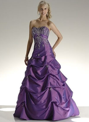 фиолетовое свадебное платье 