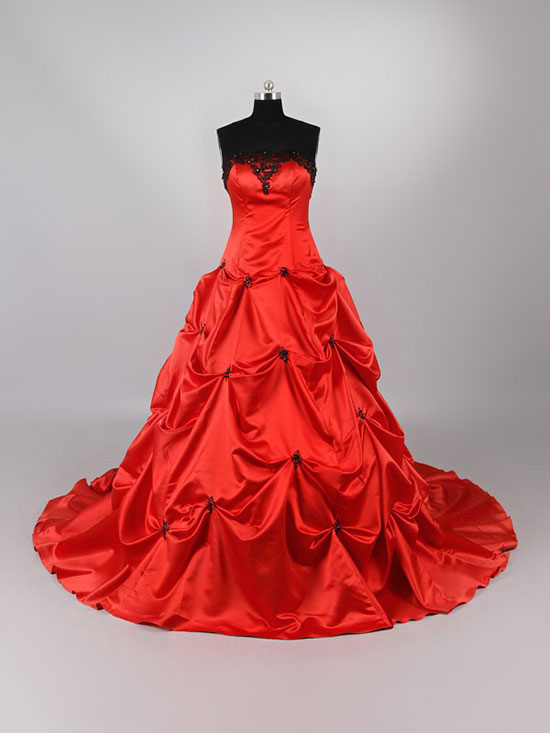 красное свадебное платье фото 11