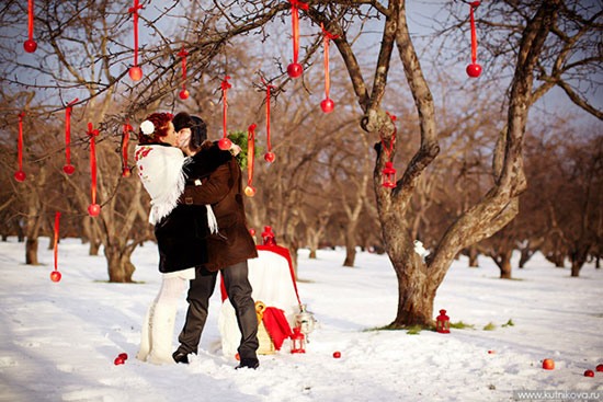 Идеи для свадебной фотосесии зимой фото 12