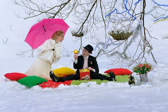 Идеи для свадебной фотосесии зимой фото 3