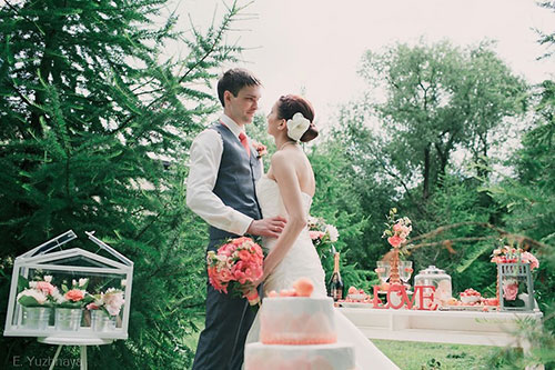 Персиковая свадьба или свадьба в персиковом цвете фото 5