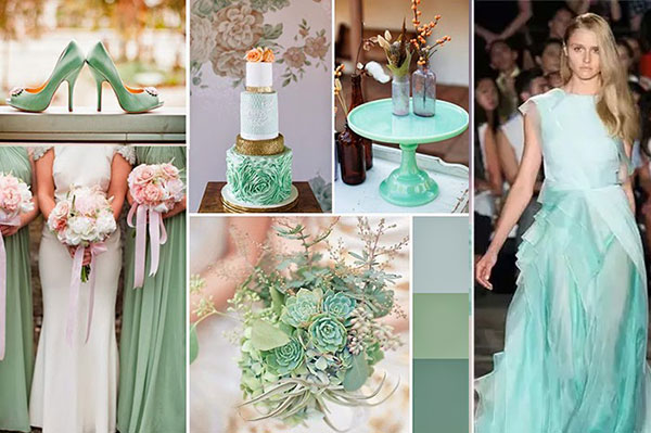 Цветовая палитра свадеб 2015: прозрачный зеленый