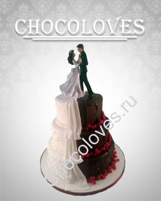 Свадебный торт с фигурками на заказ -Chocoloves.ru
