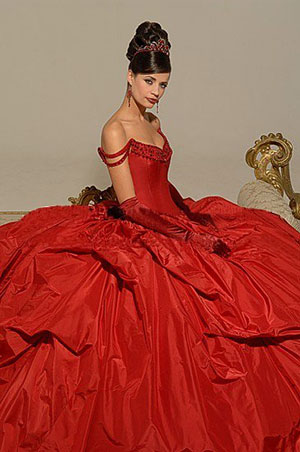 красный цвет свадебного платья 