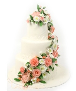 Свадебный торт Цветы