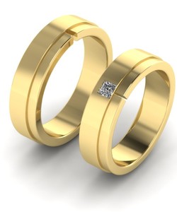 Обручальные кольца из желтого золота-1060WRY