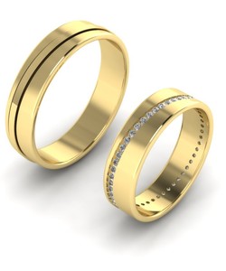 Обручальные кольца из желтого золота-1021WRY