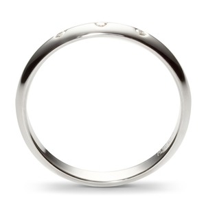 Обручальное кольцо  с 3 бриллиантами 585 пробы
