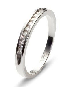 Обручальное кольцо  с 10 бриллиантами 585 пробы