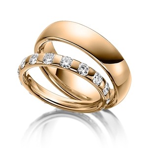 Обручальные кольца c бриллиантами