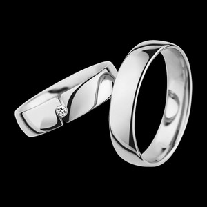 Обручальные кольца с бриллиантом. Артикул ST-8050