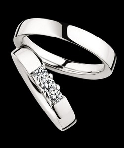 Обручальные кольца с бриллиантами. Артикул ST-8015