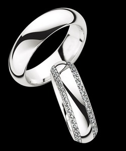 Обручальные кольца с бриллиантами. Артикул ST-8001