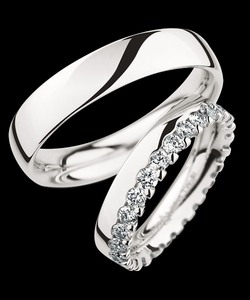 Обручальные кольца с бриллиантами. Артикул ST-8002