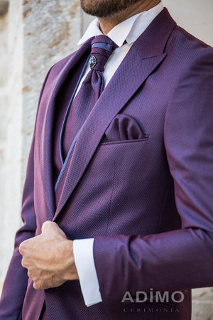 Свадебный костюм-тройка, фиолетовый